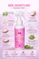 Bee Moisture Hydration Mist benefits graphic with key ingredients and product benefits